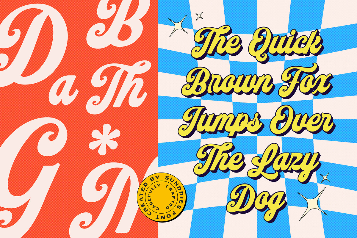 Sundries Bold Script with Extruded, a Script Font by Angin Studio (Photo 9 of 18)