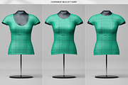 Female T-Shirt Mannequin Mock-Up, an Advertising Mockup by MassDream (Thumbnail 12 of 12)