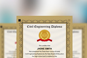 Engineering Diploma Certificates, a Stationery Template by shujaktk (Thumbnail 5 of 5)