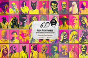 Neon Nightmares: Retro Horror, a Background Graphic by NiiiNArt (Thumbnail 1 of 9)