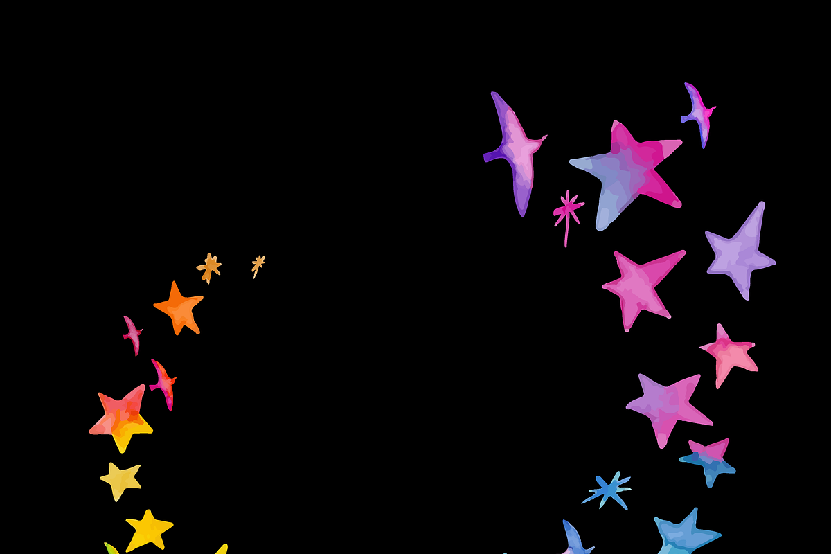 Rainbow Star watercolor, an Illustration by Eomoiart (Photo 2 of 3)