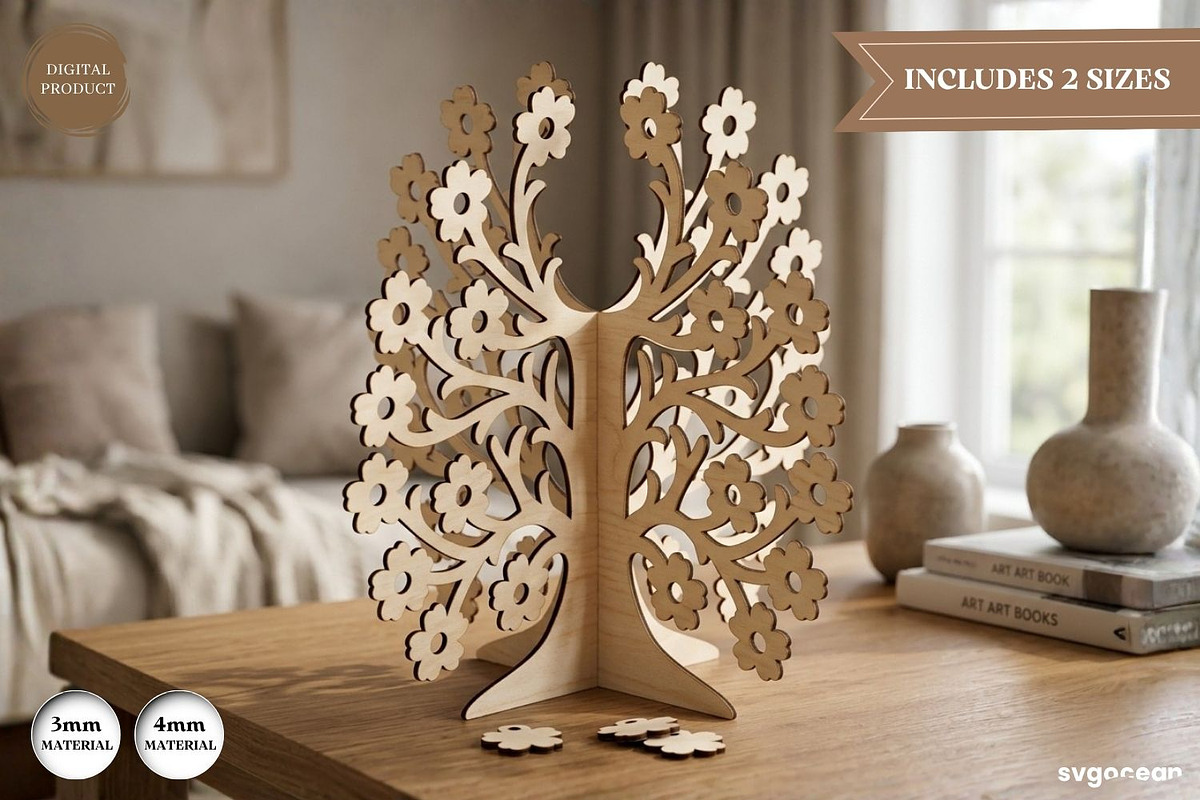 3D Family Tree Stand SVG Bundle, a Decorative Illustration by svgocean (Photo 11 of 14)