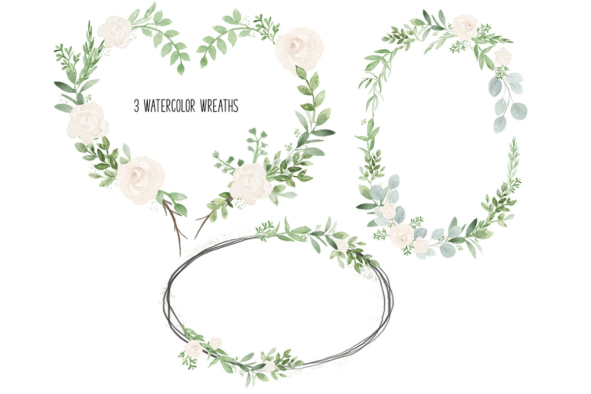Greenery & White Wedding VOL2, an Illustration by DailyMiracleDigitals,LLC (Photo 5 of 6)