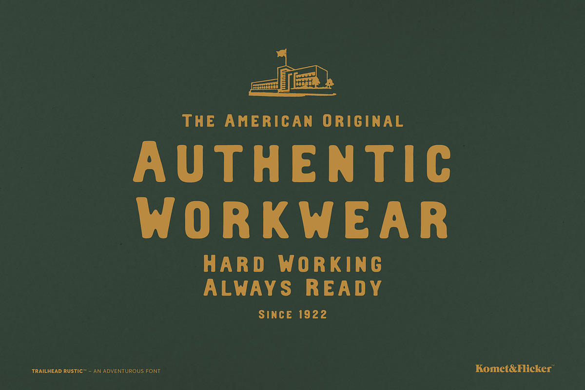 The Vintage Rustic Three Font Bundle, a Serif Font by Komet & Flicker (Photo 9 of 16)