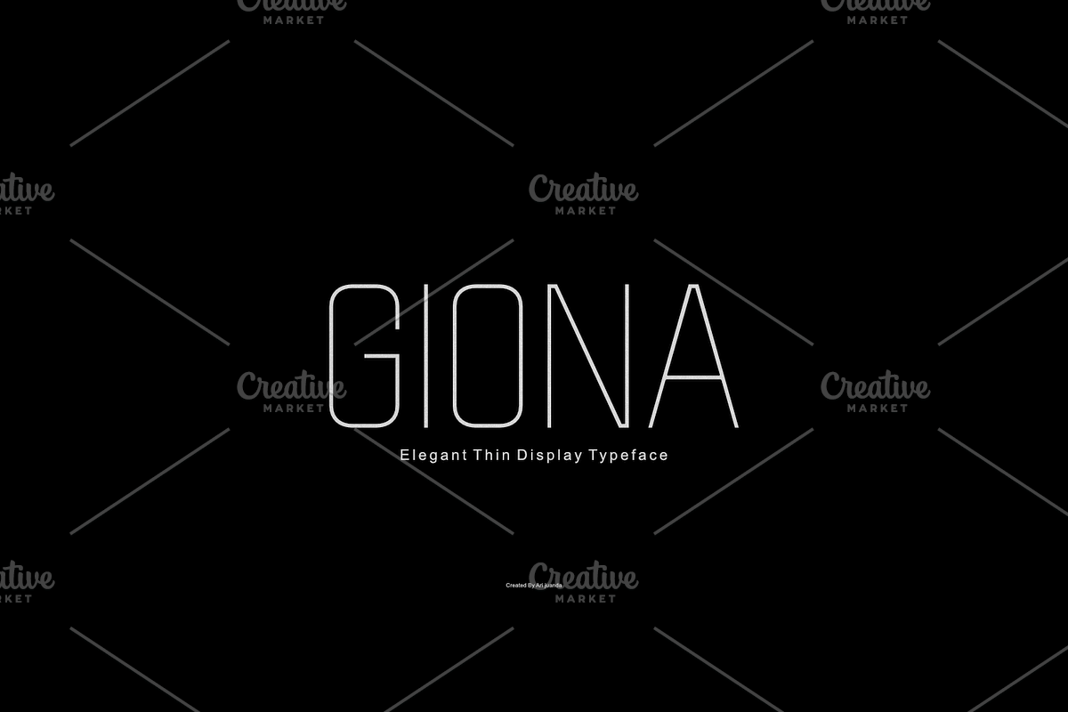 Giona – Elegant Thin Condensed Font, a Sans Serif Font by Linecreative (Photo 1 of 8)
