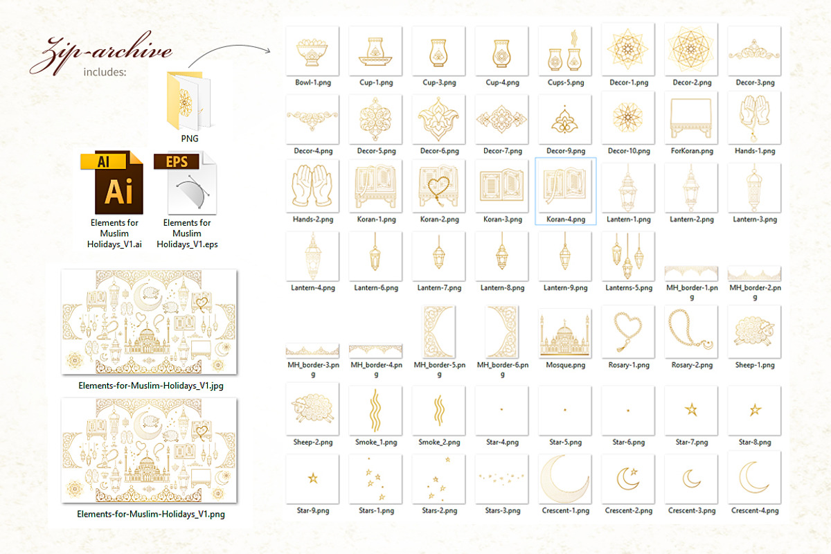 1. Elements for Muslim Holidays, an Object Graphic by O'Gold! (Photo 2 of 7)