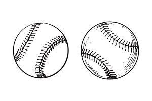 Baseball Ball Vector silhouette