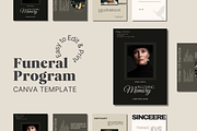 Funeral Program Canva Template, an Invitation Template by Prodesign (Thumbnail 1 of 4)