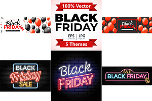Black Friday Sale Banners, a Decorative Illustration by TAlex