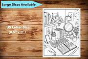 Book Lover Adult Coloring Pages, a Brochure Template by LA Design (Thumbnail 4 of 7)
