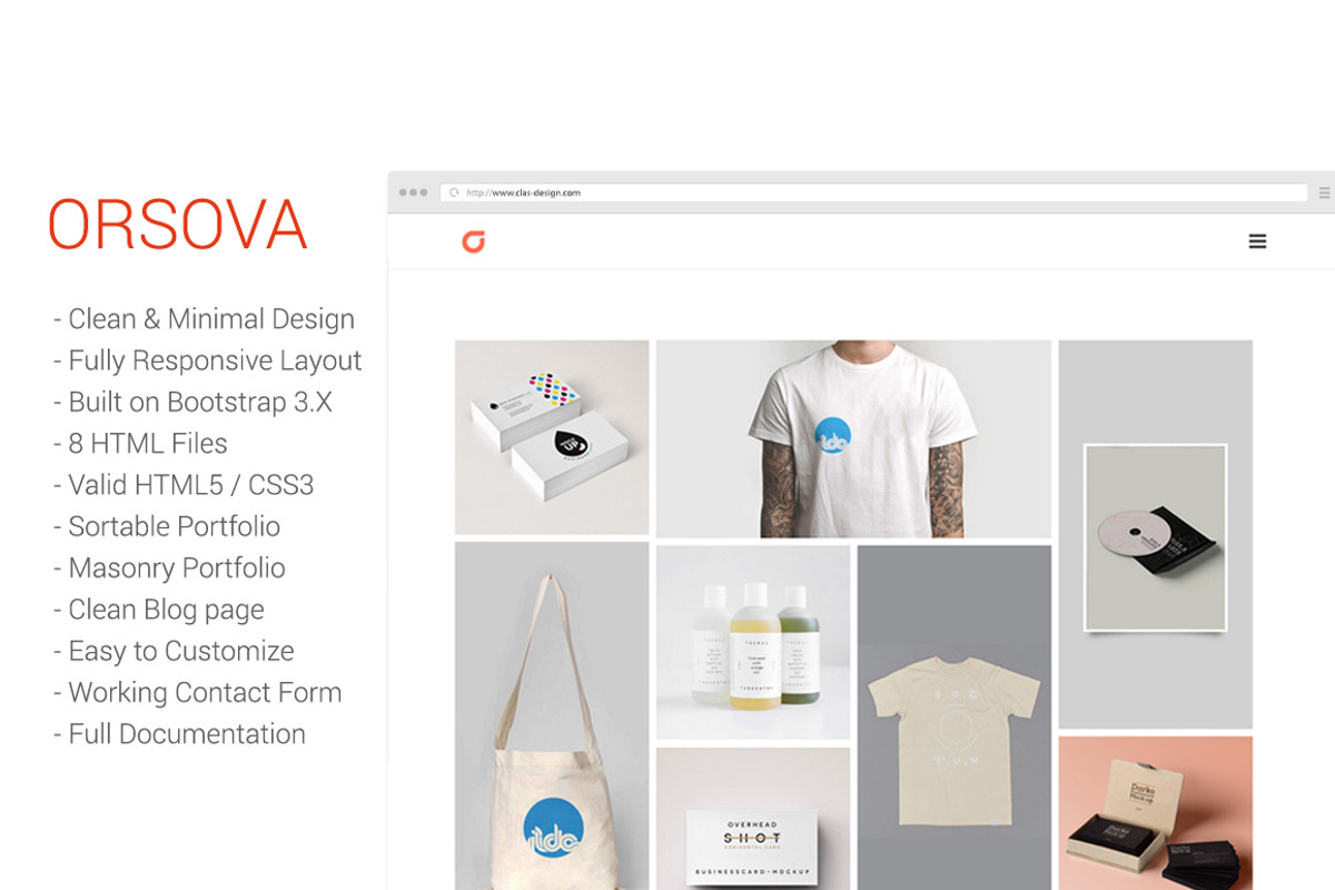 Orsova - Creative Portfolio, a Bootstrap Template by Clasdesign