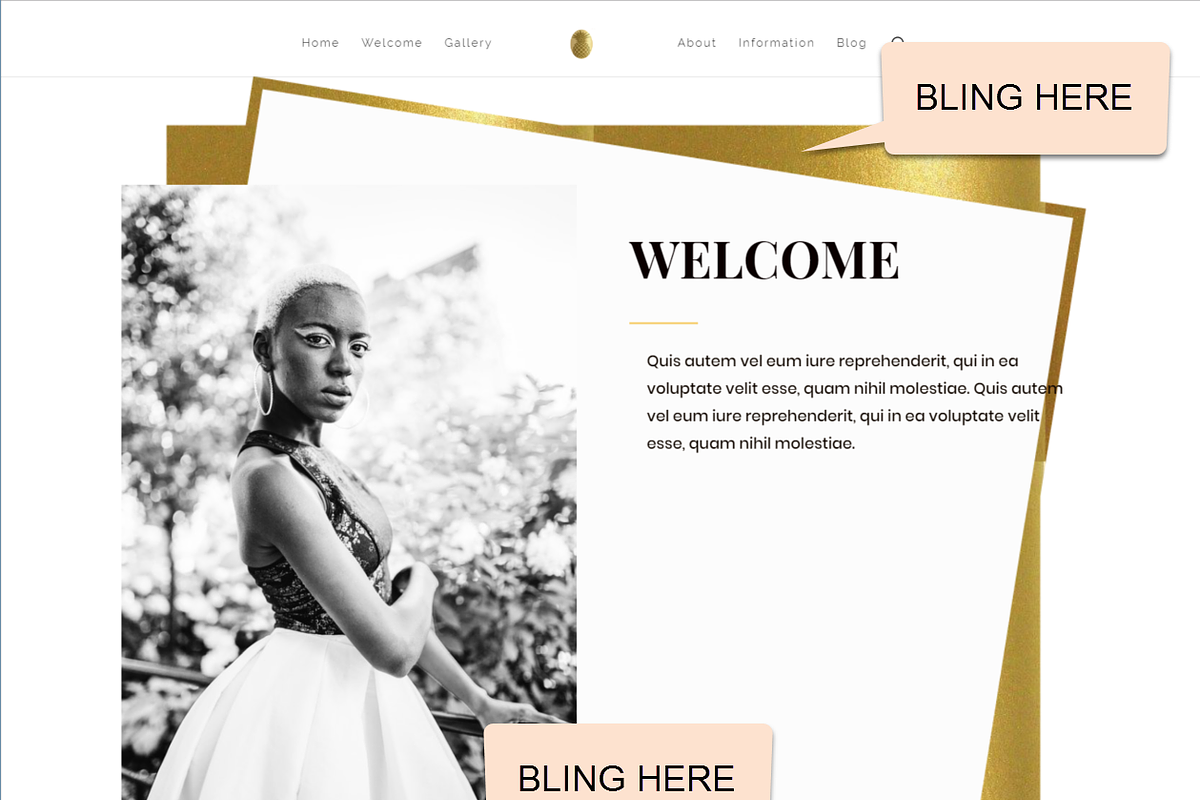 Bling Web- Gold Collection Elementor, a Websites & App Template by Design & Launch (Photo 2 of 3)