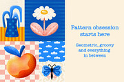 GEOMETRIC PATTERN BRUSHES PROCREATE, a Brush Add-On by seamless team (Thumbnail 2 of 6)