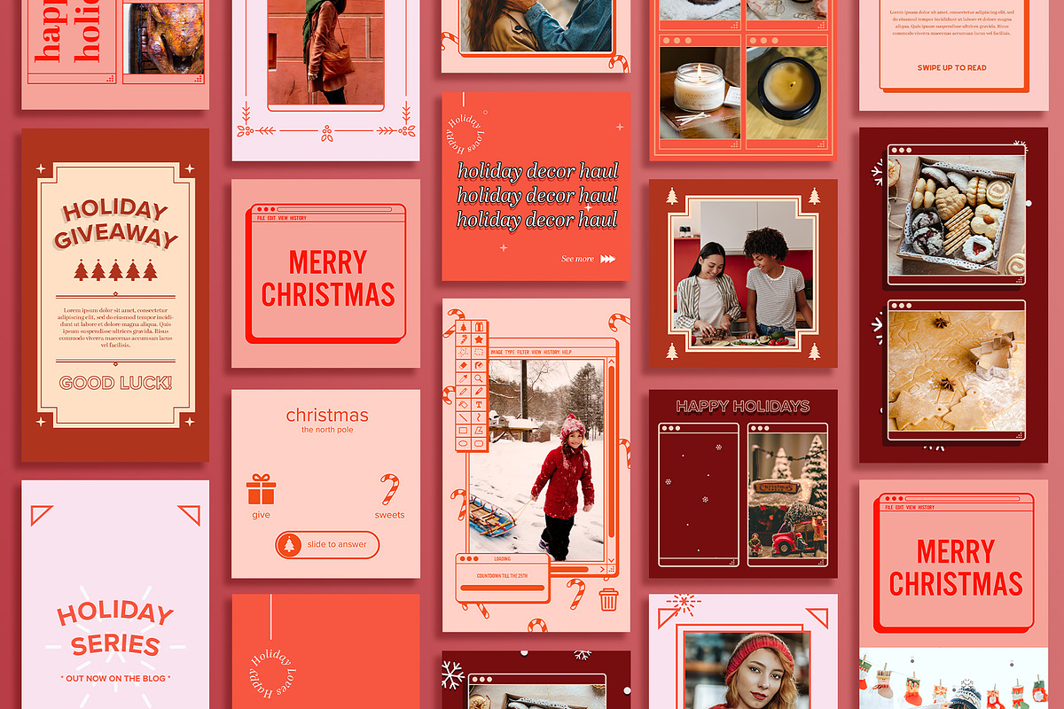 Holiday IG Kit in PSD & CANVA, a Social Media Template by Tangerine Nation (Photo 4 of 9)