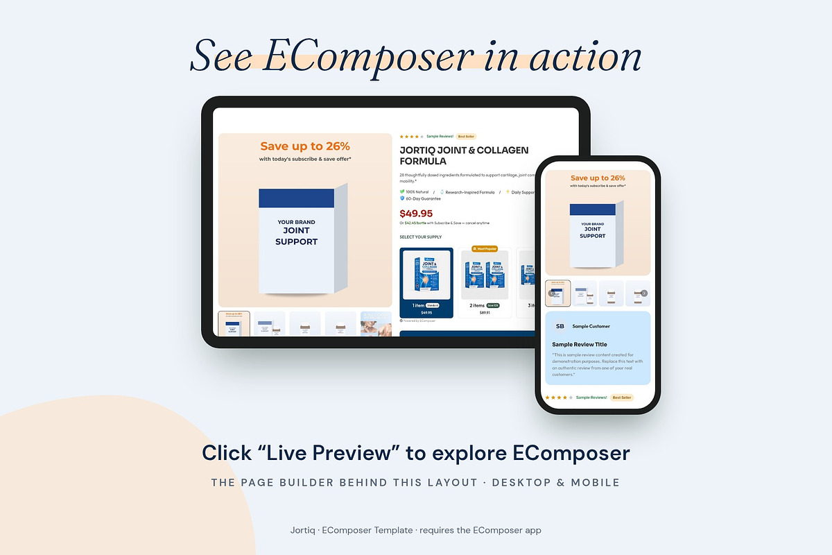 Jortiq - Shopify EComposer Template, a Shopify Template by Boost Convert (Photo 7 of 11)