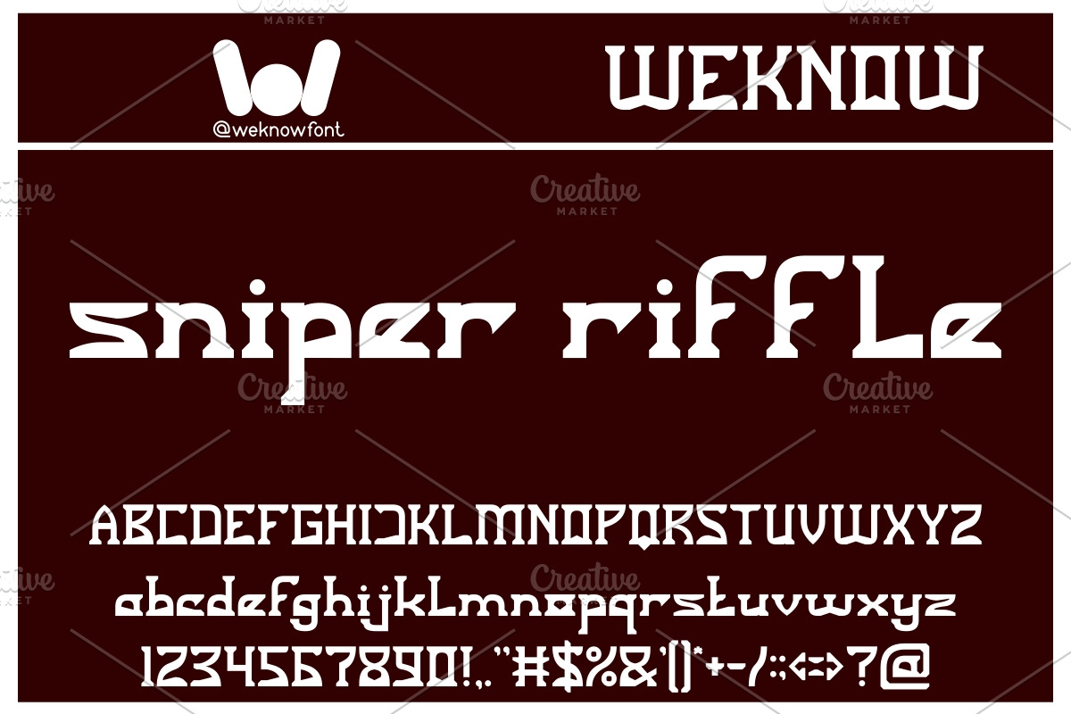 Sniper font, a Font by weknow (Photo 4 of 5)