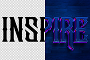 Inspire 3D editable text effect, a Layer Style Add-On by Hello Muh (Thumbnail 2 of 2)