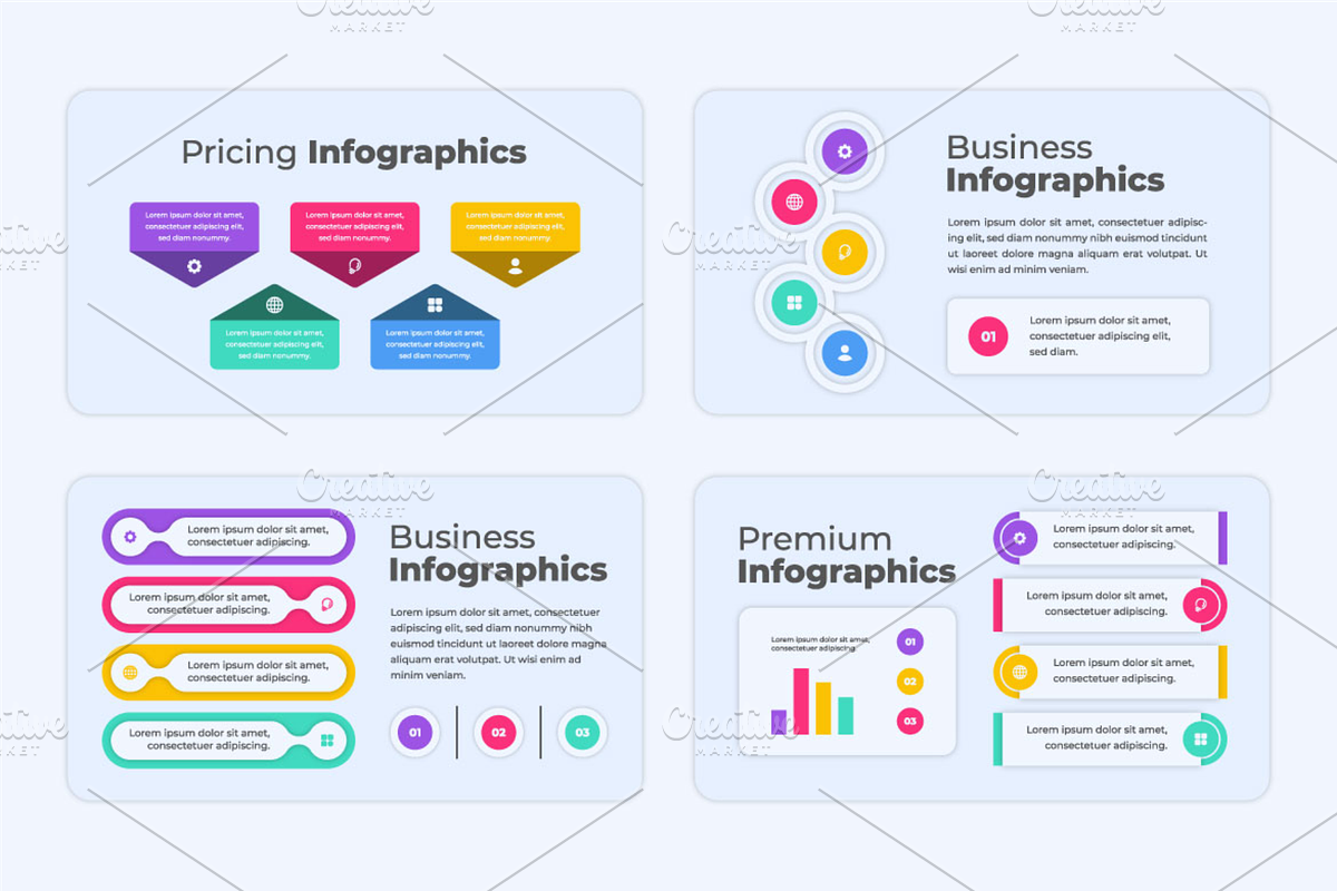Rundown Chart Business Infographics, a Presentation Template by Artiveko (Photo 2 of 2)