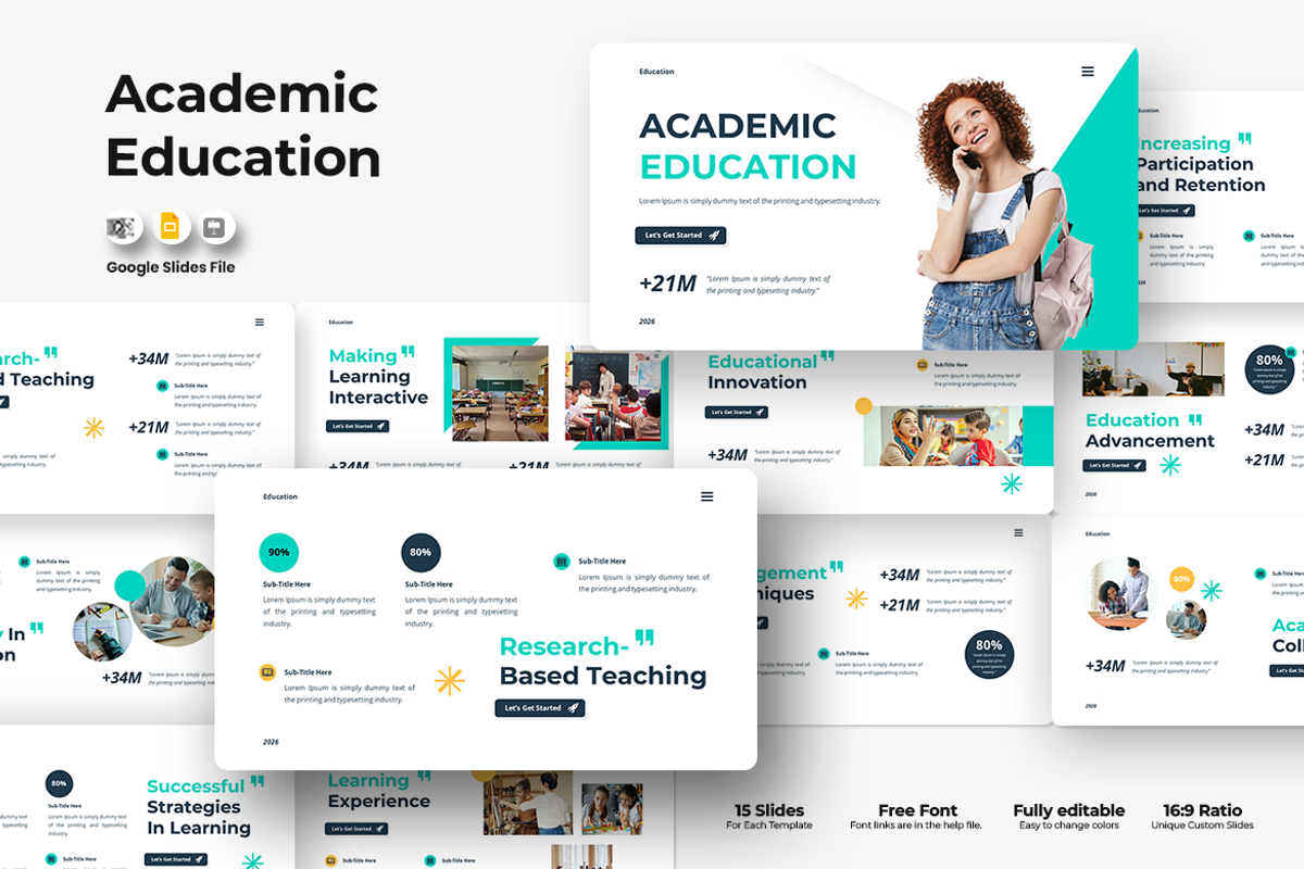Academic Education - Google Slides, a Presentation Template by QR Design Studio (Photo 1 of 3)