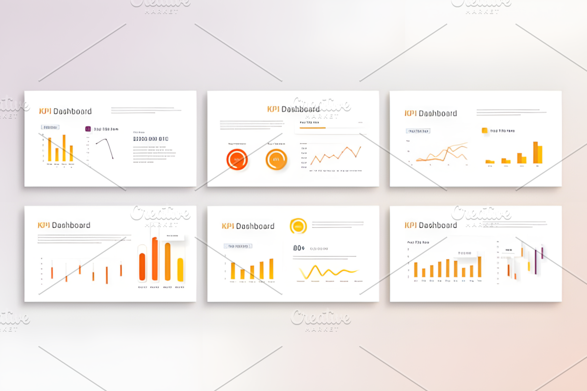 KPI Dashboard Report PowerPoint, a Presentation Template by Coco Bloom (Photo 2 of 4)