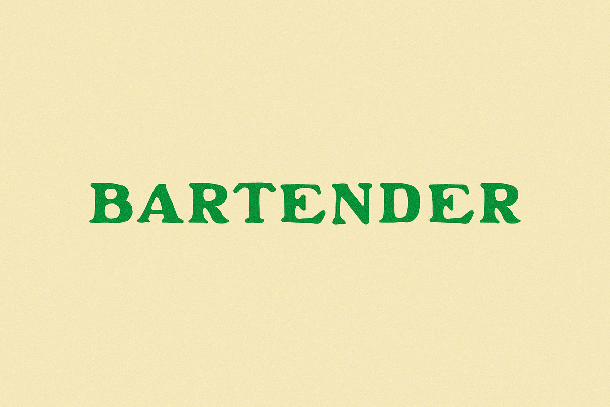 Bartender Typeface, a Handwritten Font by Taylor Penton (Photo 1 of 6)
