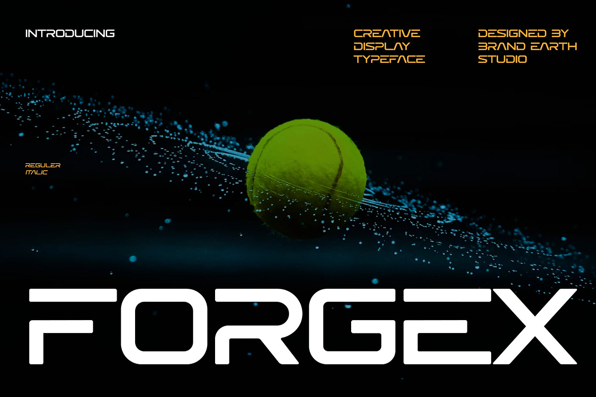 Forgex – Futuristic Display Font, a Sans Serif Font by Brand Earth (Photo 1 of 7)