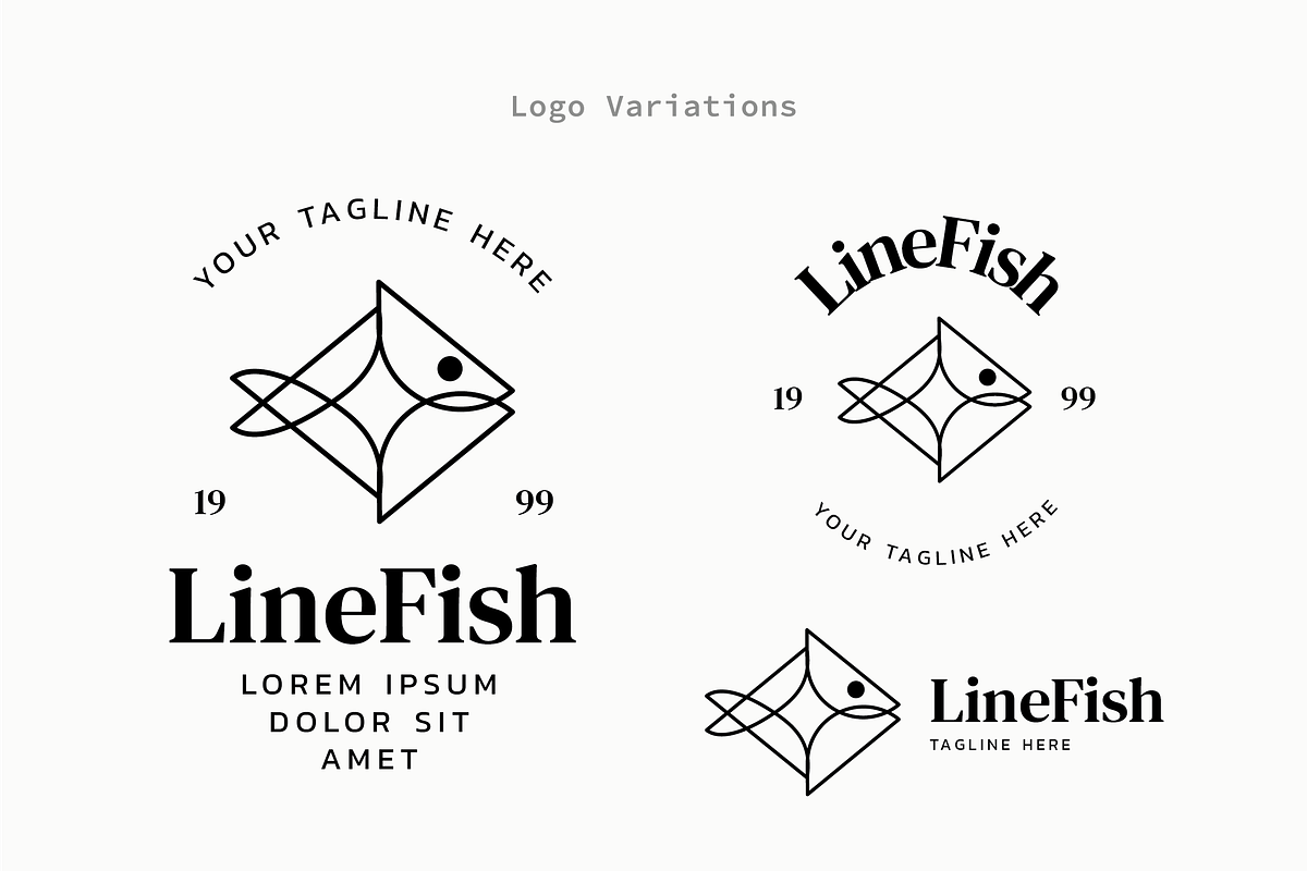 Line Fish - Premium Logo Template, a Branding & Logo Template by Minimalist Logos (Photo 3 of 7)