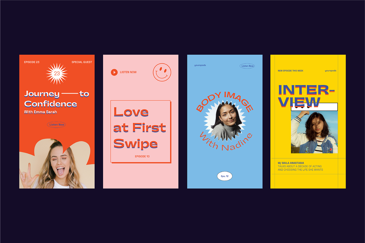 Retro Podcast Instagram Templates, a Social Media Template by Nurrehmet Studio (Photo 11 of 12)