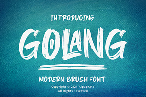 Golang - Modern Brush Font