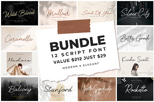 Font Bundles Sale / Monoline Script