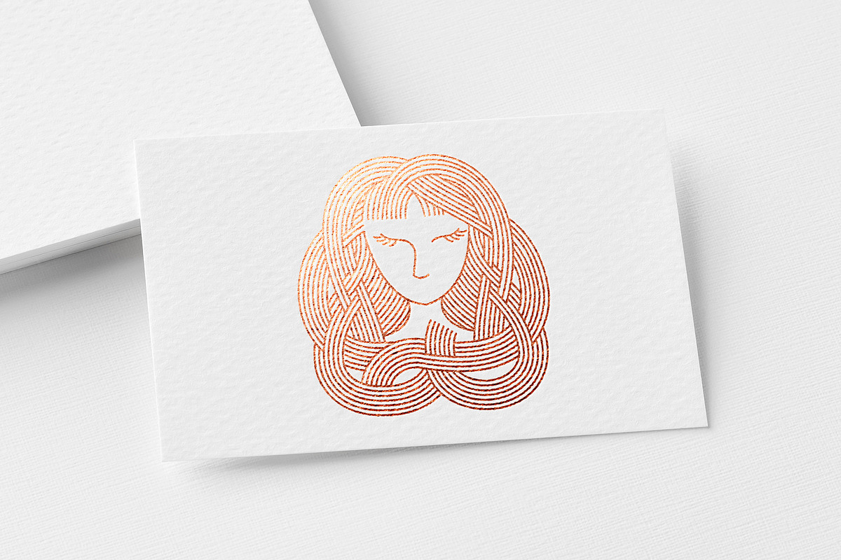 feminine hair elegant minimal logo, a Branding & Logo Template by Mariyana (Photo 3 of 3)