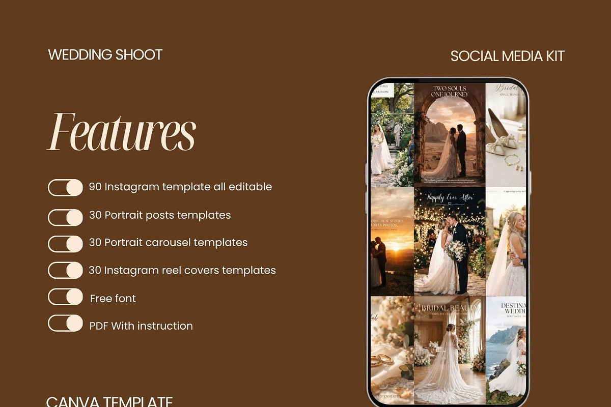 Luxury Wedding Instagram Templates, a Social Media Template by Arslan (Photo 2 of 10)