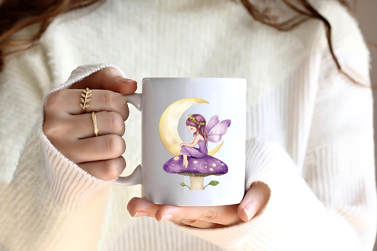 Watercolor Magical Garden Purple Fai, an Illustration by CreationArt (Photo 8 of 9)