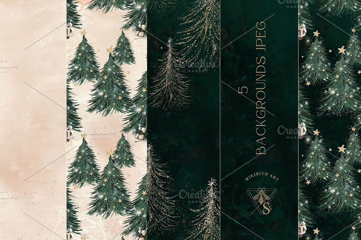 Scandinavian Christmas Bundle, a Decorative Illustration by Alisa Mikibith Art (Photo 24 of 31)