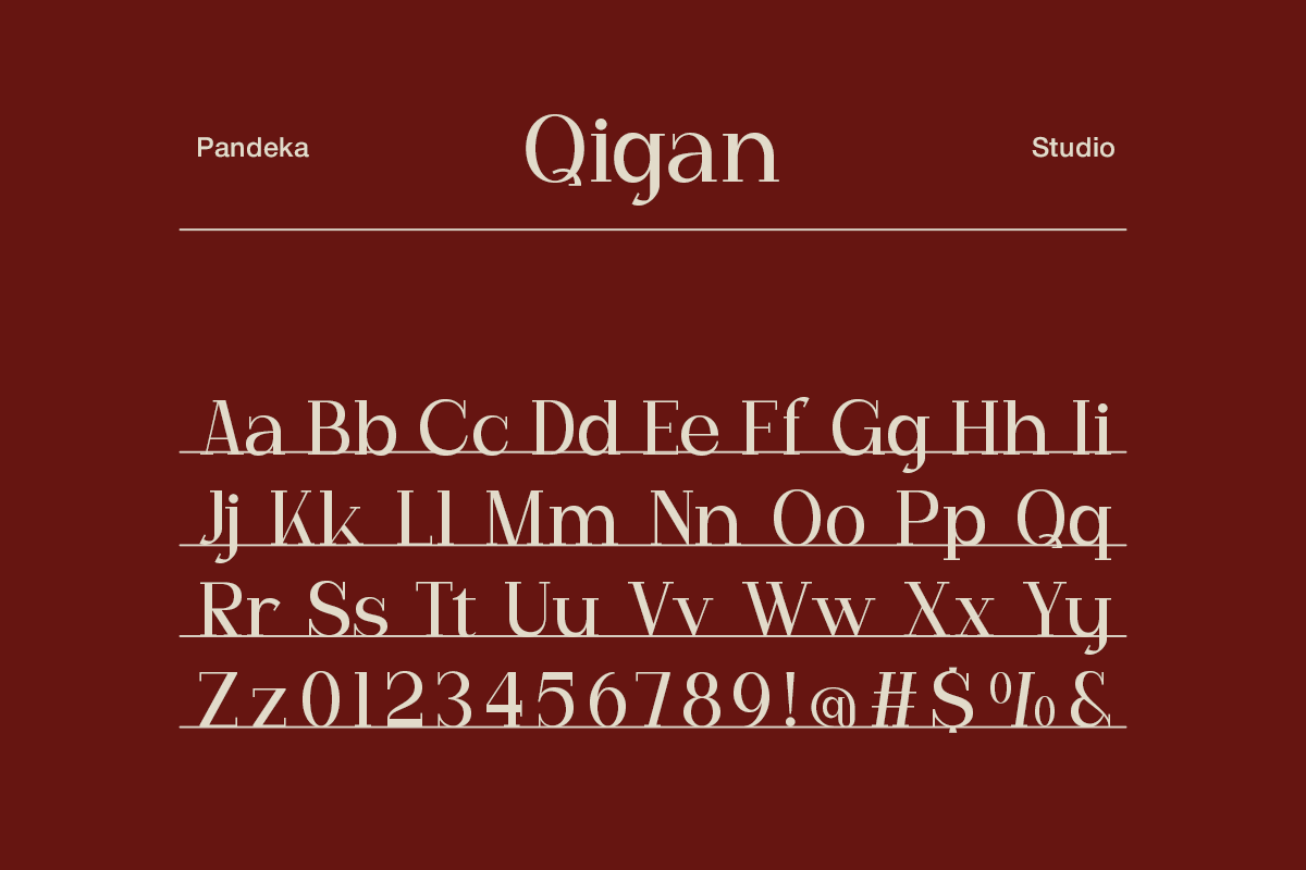 Qigan - Luxury Magazine Font, a Serif Font by Pandeka Studio (Photo 9 of 9)