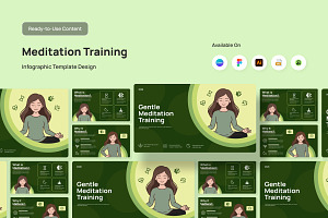 Serene Mindful Meditate Infographic, a Presentation Template by productype1