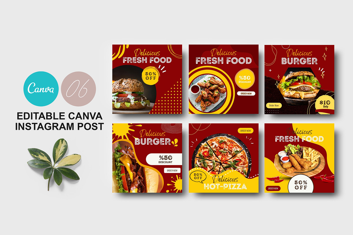 Editable Canva Restaurant Instagram, a Social Media Template by Ultimate Template Shop (Photo 1 of 4)