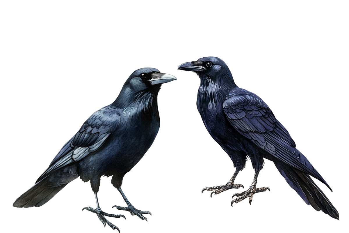Vintage Ravens and Crows Clipart, an Illustration by Designworld (Photo 5 of 6)