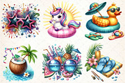 Summer Pool Party Clipart, an Illustration by DreamCafeArt (Thumbnail 3 of 4)