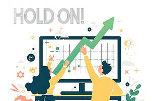 Teamwork analyzing business growth with interactive charts and upward trends, an Illustration by AS photostudio