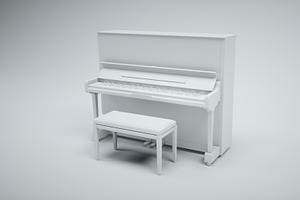 Upright Piano With Stool