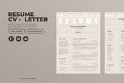 Minimal Resume Template CV, a Resume Template by Studio Temply (Thumbnail 1 of 6)