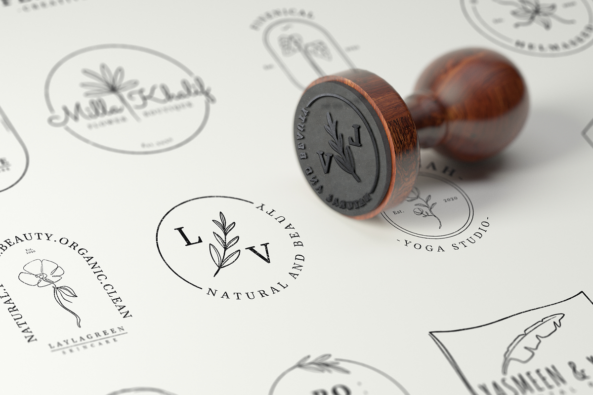 16 Botanical Line Art Logo Templates, a Branding & Logo Template by Telllu & Friends (Photo 4 of 4)