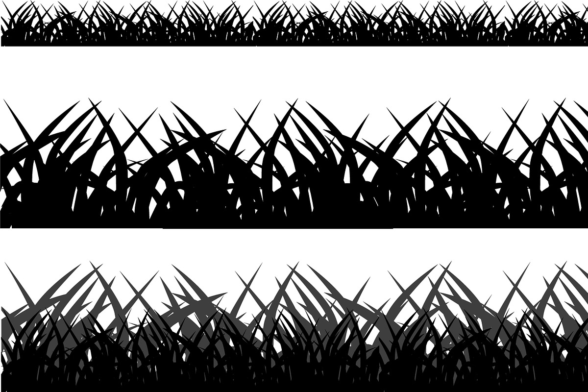 Seamless  grass field, a Decorative Illustration by Naltik
