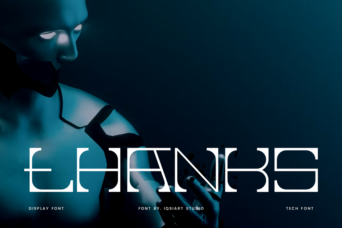 Gacket Techno - Futuristic Font, a Sans Serif Font by Iqsiart Studio (Photo 7 of 7)