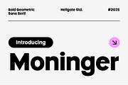 Moninger Geometric Sans Serif, a Sans Serif Font by GRVS Studio (Thumbnail 1 of 7)