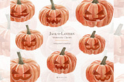 Jack-o-lantern, Halloween Watercolor, an Illustration by May • SHO (Thumbnail 1 of 5)