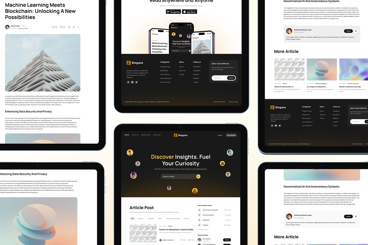 Blogane - Framer Template for Blog, a Landing Page Template by Agensip Design Agency (Photo 7 of 10)