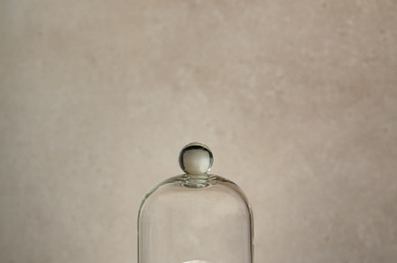Minimalist monochrome still life composition with miniature skul, an Abstract Photo by Natalia Klenova's Shop