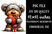 Whimsical Valentine Teddy Clipart, an Illustration by Designking (Thumbnail 4 of 5)